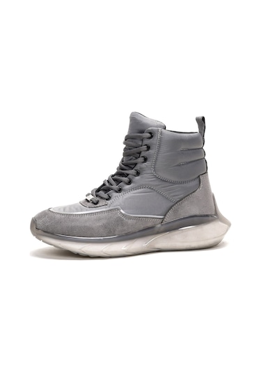 Step More Z48206 Gri Exclusıve Kadın Bağcıklı Bilek Bot Gri