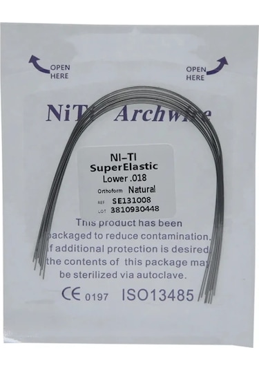 10packs Diş Ortodontik Niti Arch Tel Süper Elastik Doğal Form Yuvarlak / Dikdörtgen Archwire Orto Diş Teli Diş Hekimi Ürün İçin 2