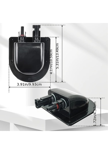 Trendooze Sunshine022 Dayanıklı Abs Fotovoltaik Rv Bağlantı Kutusu - Siyah, Güvenli Kilitleme Siyah