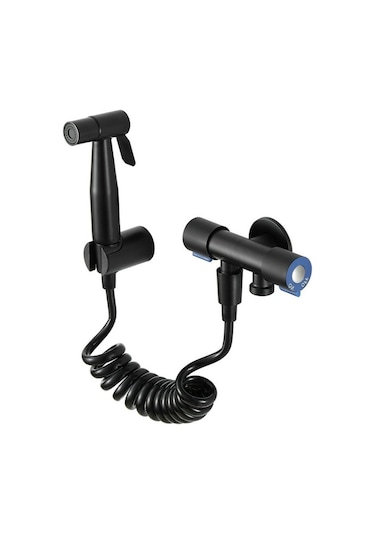 Joyhub 304 Paslanmaz Çelik Tuvalet Şırıngası - Yüksek Basınçlı Banyo Temizleme Seti, Klozet Ve Lavabo İçin Siyah