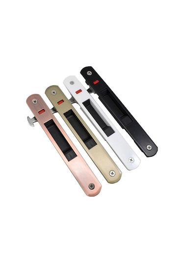 Dayanıklı Sürgülü Kapı Kilidi Kanca Çinko Alaşımlı Pencere Mandalı Dayanıklı Kapı Kolu Kilidi Sürgülü Pencere Color 2 Double Sided Lock