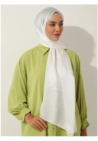 Gesshop Kadın Abiye Janjan Şal Beyaz
