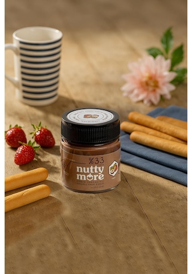 Nutty More %33 Fındık Parçacıklı Kakaolu Fındık Ezmesi 200 Gr X 5 Adet