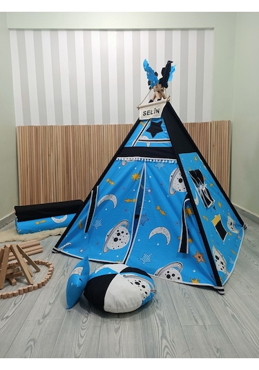 Kızıldereli Çocuk Oyun Çadırı Devrilmeyen Sabitleme Mekanizmalı Galaksi Serisi Mavi