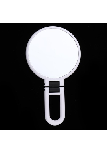 Suntek Yuvarlak El Çift Taraflı Makyaj Aynası Büyüteç Ayna Beyaz