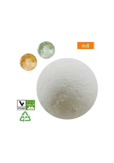 Novahub 3d Baskılı Usb Şarjlı Ay Işığı - 2 Renkli Ahşap Standlı Gece Lambası Diğer