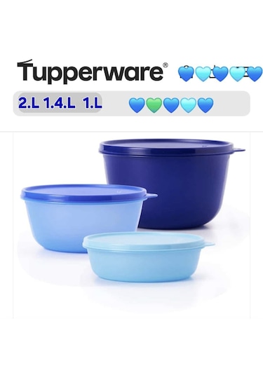 Tupperware Mucize Şeker 3 Lü Yeni Renk Lacivert