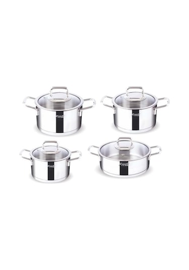 Fms Yıldız Silver 8 Parça Çelik Tencere Takımı