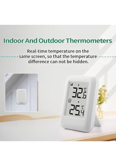 Vkemall Ts - Ft0401 Kablosuz Yüksek Hassasiyetli Tek Sürüklemeli Ev İç Ve Dış Mekan Sıcaklık Sensö