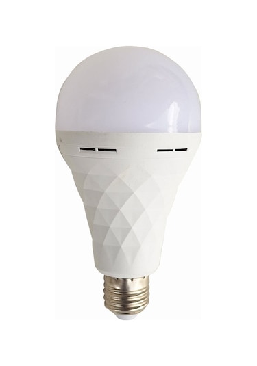 Şarjlı Led Ampul E27 15 Watt Beyaz Işık