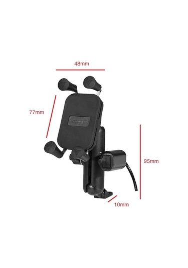 Motowolf Usb Şarj Soketli Ayna Bağlantılı Telefon Tutucu (548568346)