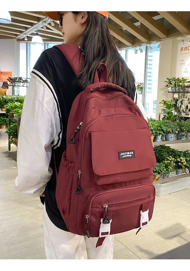 2023 Yeni Kore Modası Küçük Ortaokul Ve Lise Öğrencileri Okul Çantası-kırmızı