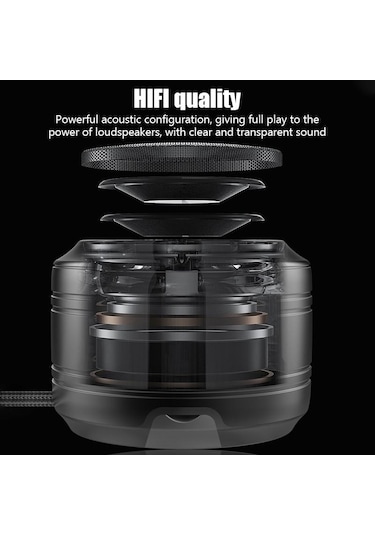 360 Çok Yönlü Hıfı Stereo Ses Mini Taşınabilir Ses Subwoofer Bluetooth Küçük Hoparlör