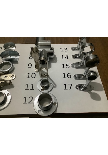 Boru Askı Flanş No:11 Yuvarlak Mini Flanş 4 Adet