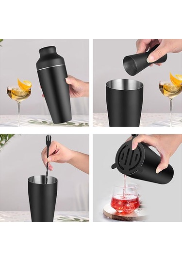Paslanmaz Çelik Çubuk Aletleri İle Barmen Kiti Çalkalayıcı Kokteyl Seti Seti