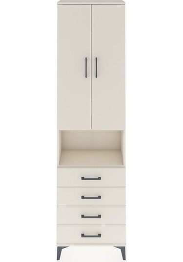 Arges Dolap 4 Raflı 4 Çekmeceli 2 Kapaklı 60x30x221 Aytaşı-aytaşı Aytası