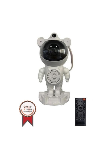 Torima Lw-66 Beyaz Astronot Kumandalı Bluetooth Hoparlör Müzik Çalar Beyaz