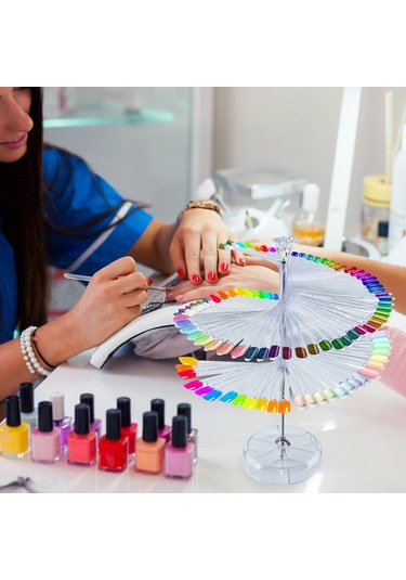 Reedark 120'lik Spiral Tırnak Ucu Standı - Profesyonel Manikür Gösterim Raftı