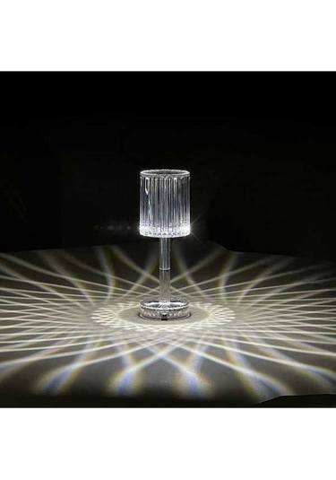 Novahub Atmosfer Lambası Kristal Masa Lambası Şarjlı Dokunmatik Akrilik Elmas Gece Lambası Usb Üç Renkli Tak-çalıştır Model Gece Masa Lambası Diğer