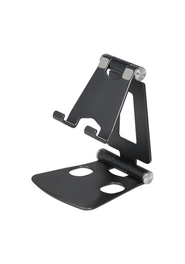 Geeksen Alüminyum Z20 Çift Katlanabilir Telefon/tablet Tutucu - 270 Döner, Taşınabilir, Sabit Masa/yatak Odası Stendi Gri Gri
