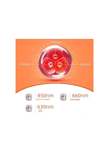 Yunboo Kırmızı Işık El Feneri 3 Led 630+660+850nm Entegre Kızılötesi Aygıtı - Fener + Pil Konulu + Kullanım Kılavuzu