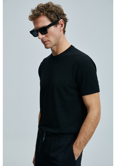 Lufian Tıno Erkek Modal Karışımlı Kazak Siyah Siyah 111090110100100 Siyah