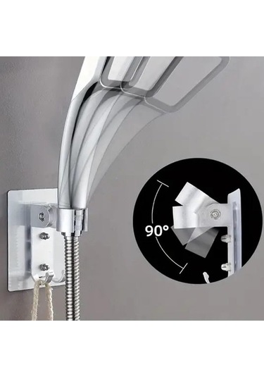 Ulzyvf Yapışkanlı Tutucu, Su Geçirmez Duş Braketi, Duvara Monte Matkapsız Karavan Kancası İçin Ayarlanabilir Alüminyum Askı Başlığı, 2 Adet Diğer