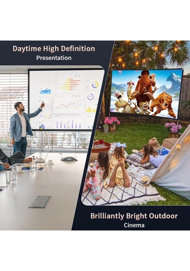 Pxodyda 1080 P 1100 ANSI Lümen FULL HD 4K Projeksiyon Cihazı Kırmızı