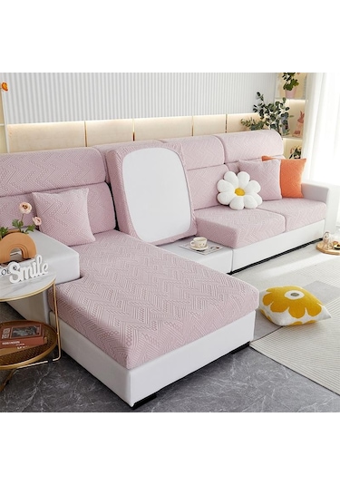 Koyu Pembe Jakarlı Kanepe Minder Örtüsü Oturma Odası Evcil Hayvanlar İçin Çocuk Mobilyası Polar Polar Streç Koltuk Örtüsü 56936416