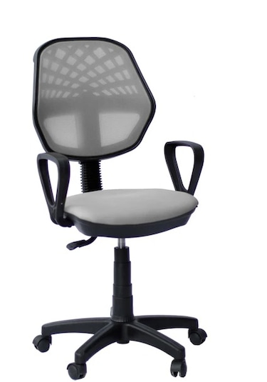 Gri Ofis Koltuğu Büro Çalışma Sanalyesi Oyuncu Koltuğu