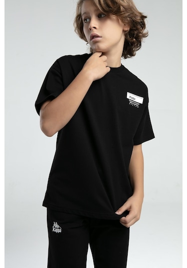Kappa 36225 Erkek Çocuk Şortlu Pijama Bermuda Takım Siyah
