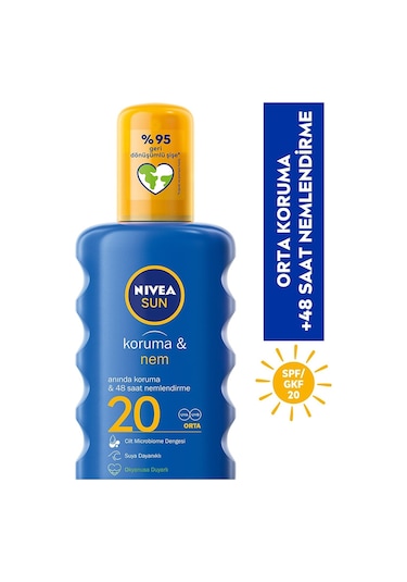 Nivea Sun Koruma & Nem Güneş Spreyi SPF20 200 ML