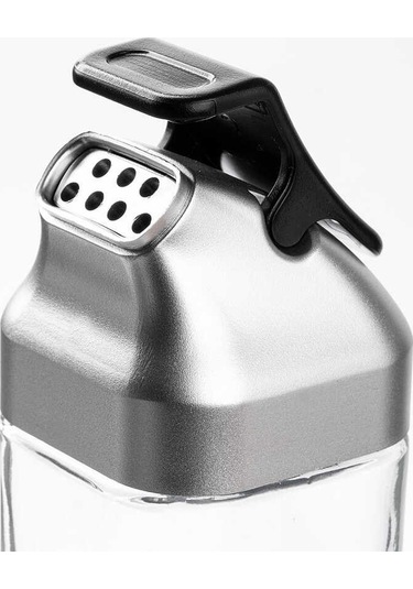 Tantitoni Metal Standlı 4lü Cam Sosluk Seti - Koruma Kapaklı 500ml/100ml Şeffaf