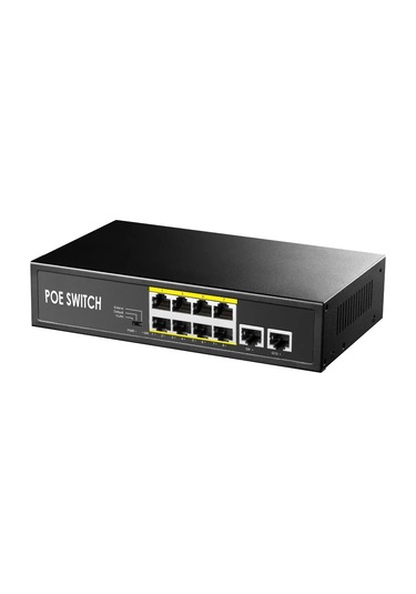 Poe Switch 8 Port + 2 Uplink Megabit