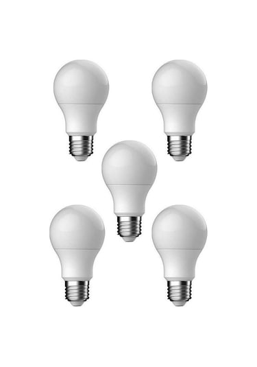 5 Adet 9 Watt E27 Duylu Led Ampul - Beyaz Işık- 5'li Paket