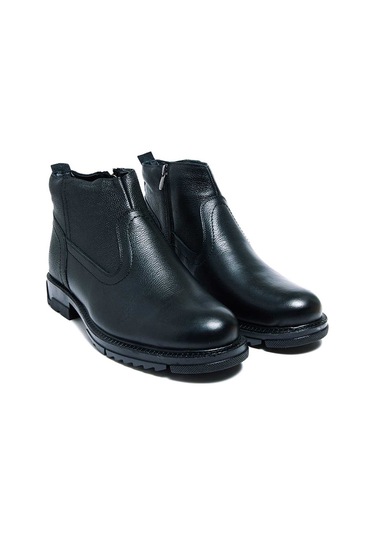 Bestello Bağcıksız Kauçuk Düz Bot 011-2050-24k Erkek Bot Siyah
