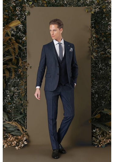 Efor Tk 883 Slim Fit Lacivert Klasik Takım Elbise Lacivert