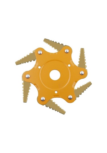 Rogfer Dişli Biçme Bıçağı Altı Yapraklı Siklon Bıçağı Tarım Yahudi Parçaları Altın Bıçak Torbalı Gri Golden Blade Bagged Yellow