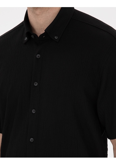 Pierre Cardin Erkek Siyah Gömlek Kısa Kollu 50307091-vr046 Siyah