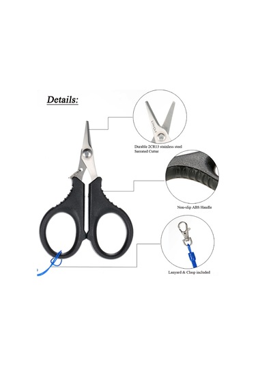 Geeksen Balık İçin Taşınabilir Gergin Kabloları Kesebilen 2cr13 Paslanmaz Çelik Dişli Bıçak, Kaymaz Abs Kollü Ve Askı İle