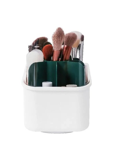 Novahub Döndürülebilir Mutfak Kozmetik Kutusu Beyaz Kare Beyaz