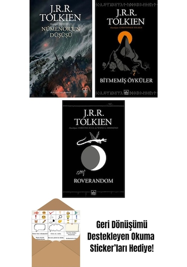 Númenor Un Düşüşü + Bitmemiş Öyküler + Roverandom Siyah Kapak