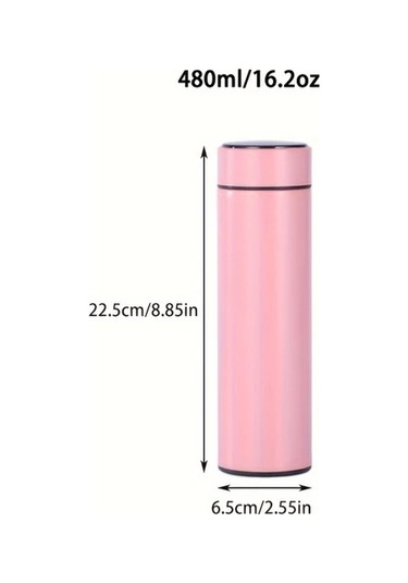 Willowhaven Pembe 304 Paslanmaz Çelik Termos Sıcaklık Göstergeli 16.9oz Seyahat Bardağı Pembe