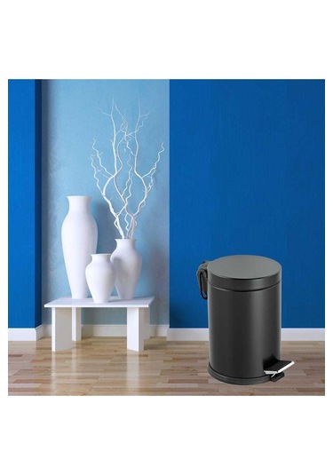 16 Lt Pedallı Çöp Kovası Siyah