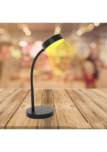 Şarjlı Masa Lambası 3 Farklı Renk Moduna Dokunmatik Geçiş Cata Berlin Siyah Dimmerli Işığı Ayarlanabilir