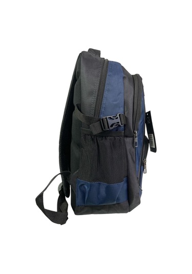 Büyük Su Geçirmeyen Kalın Kumaş Ortopedik Çok Bölmeli Okul Gezi Seyahat Kamp Sırt Çantası 32cmx47cm Lacivert