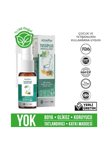 Active Plus Tussiplus Propolisli Sprey 30 ML