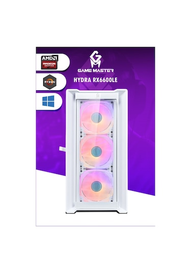 Game Master Hydra RX6600LE R5 5600 16 GB 512 GB M.2 SSD RX6600LE 8 GB Free Dos Masaüstü Oyuncu Bilgisayarı