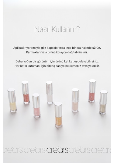 Cre'ars Yoğun Işıltılı Prizmatik Yapılı Likit Far Shine Lover Liquid Shadow 03 Metallic Copper