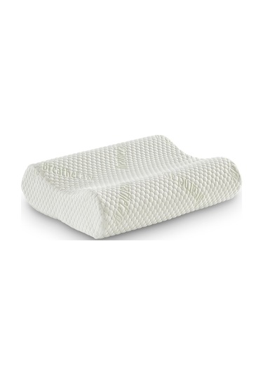 Rudu Breathe Easy Kılıflı Medikal,boyun Destekli Çift Taraflı Ortopedik Visco Yastık 51x41x13-11cm 1350gr Beyaz - Yeşil